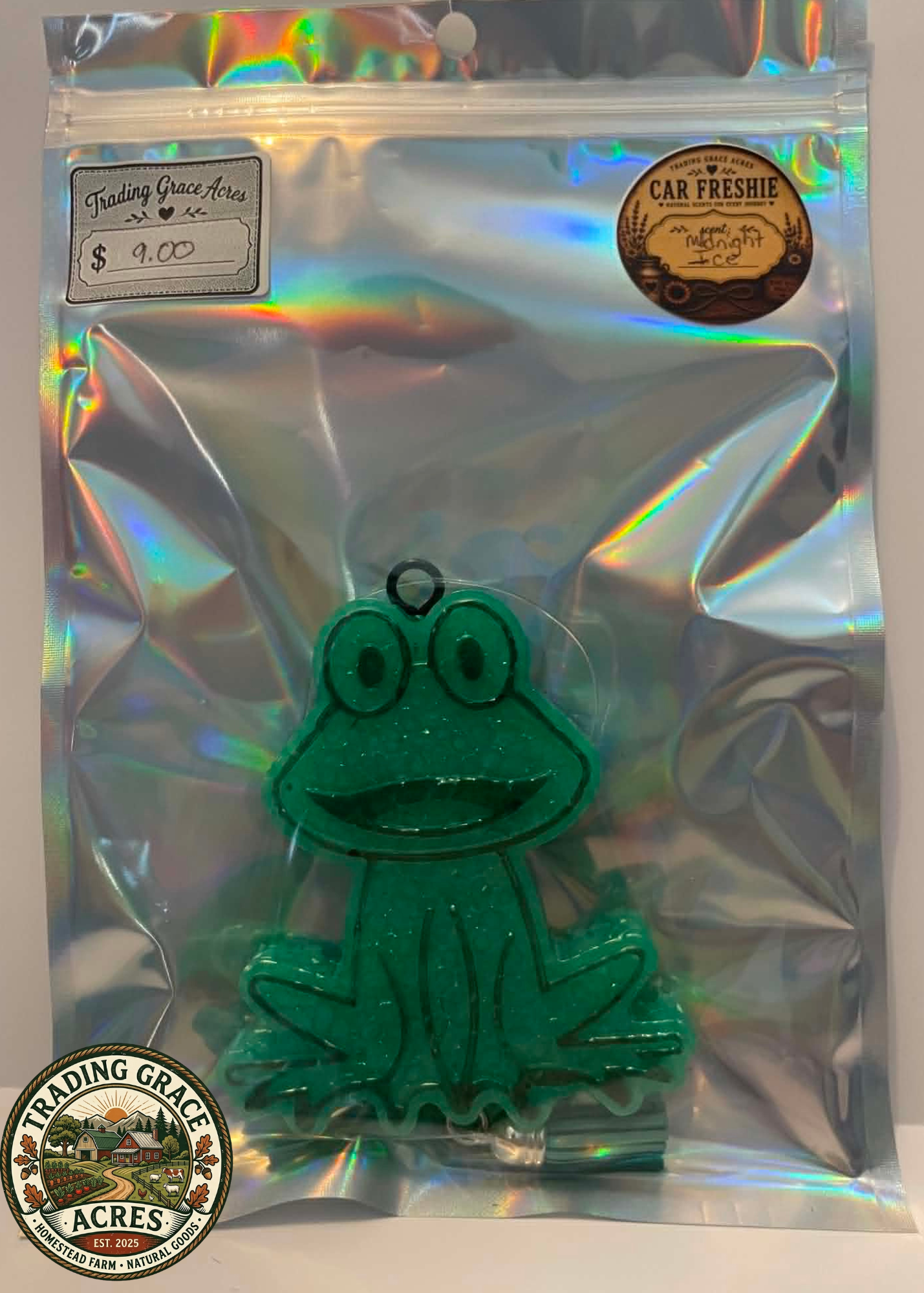 Frog Car Freshie – Midnight Ice Scent