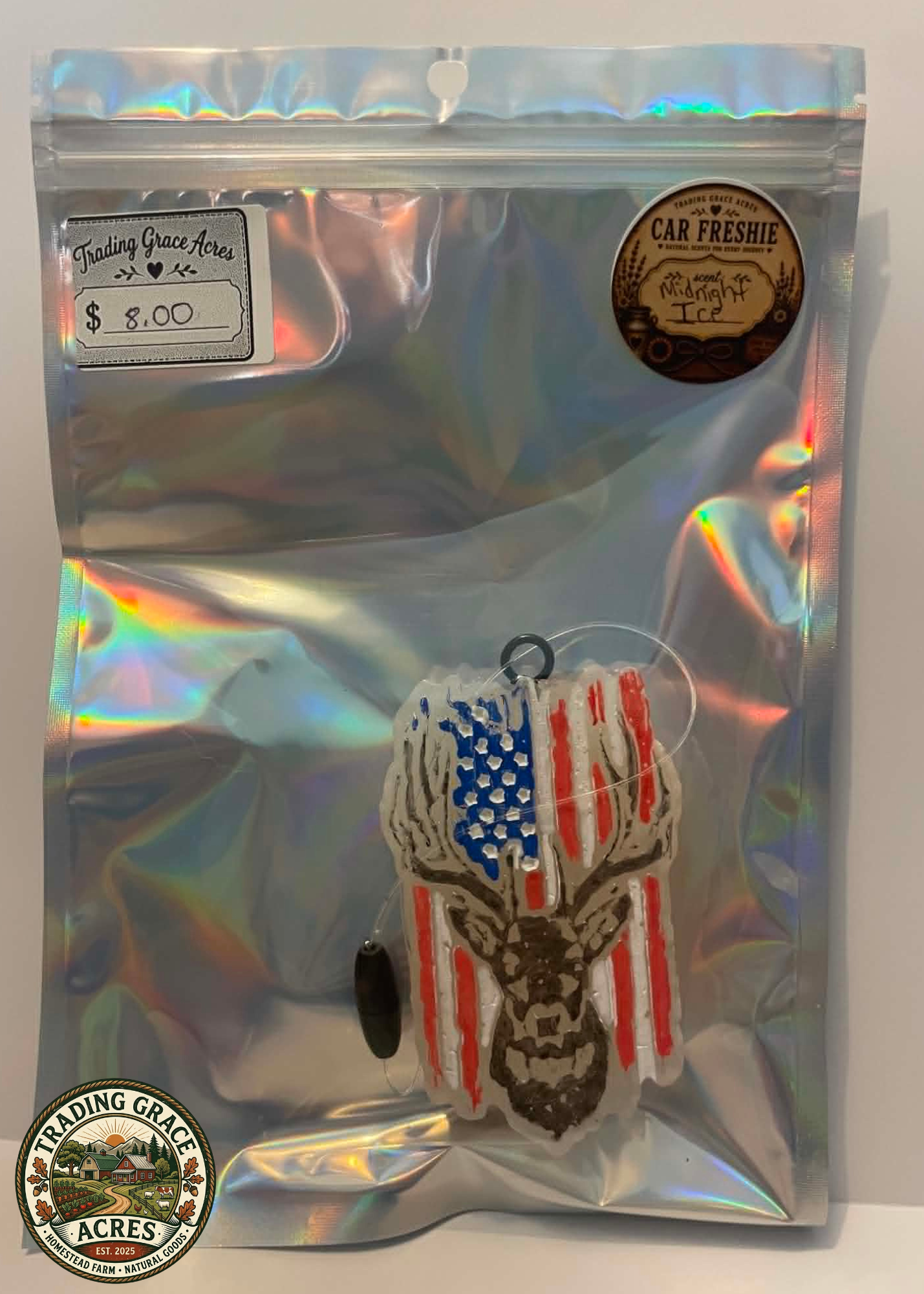 Patriotic Buck Car Freshie🦌