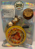 🐮 Sunflower Leopard Highland Cow Car Freshie – Apple Honey Scent