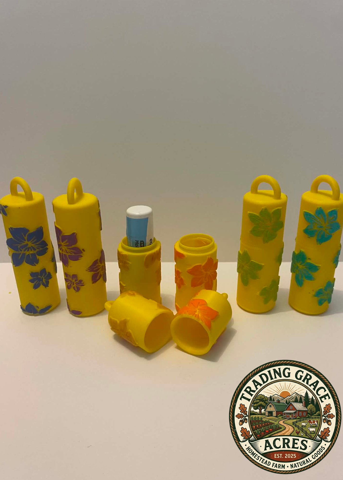 🌺 Hibiscus Chapstick Holder Keychain