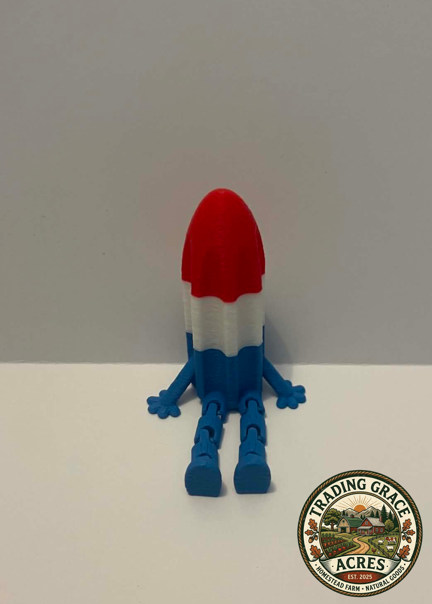 Rocket Pop Articulated Figure – Patriotic Desk Buddy